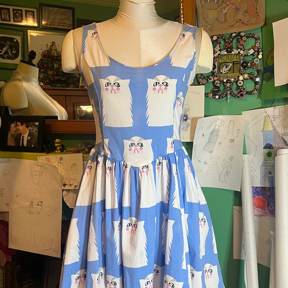 Nooworks Grumpy Cat Poplin Sundress